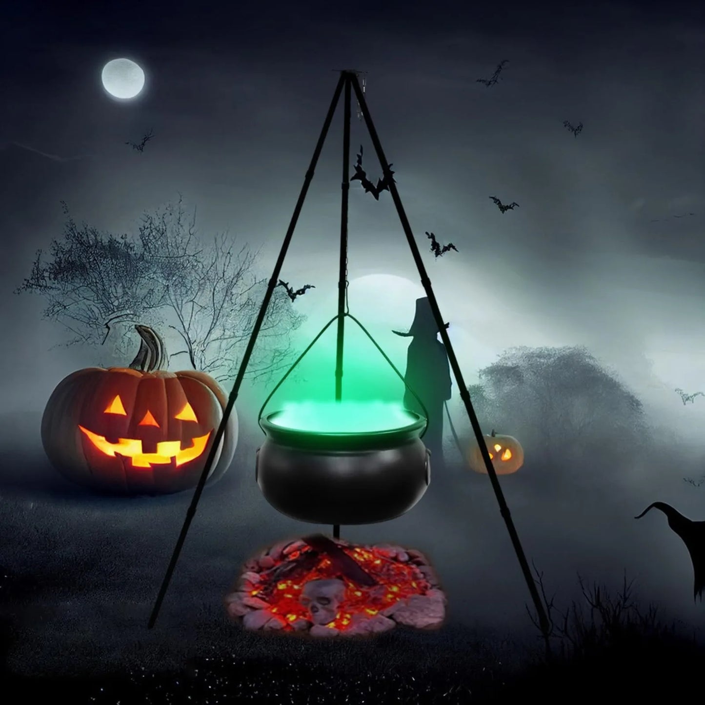 Outdoor Halloween Witch Cauldron