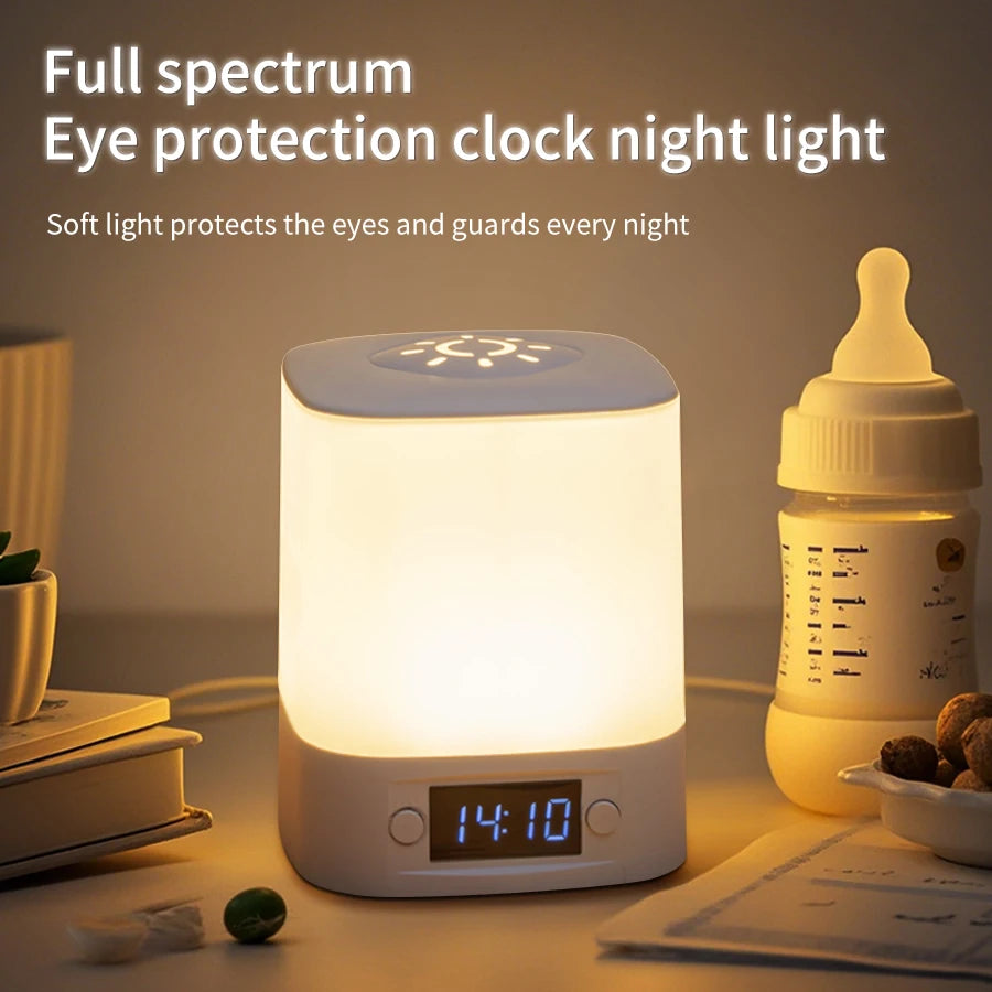 LED Night Lamp with Clock Display