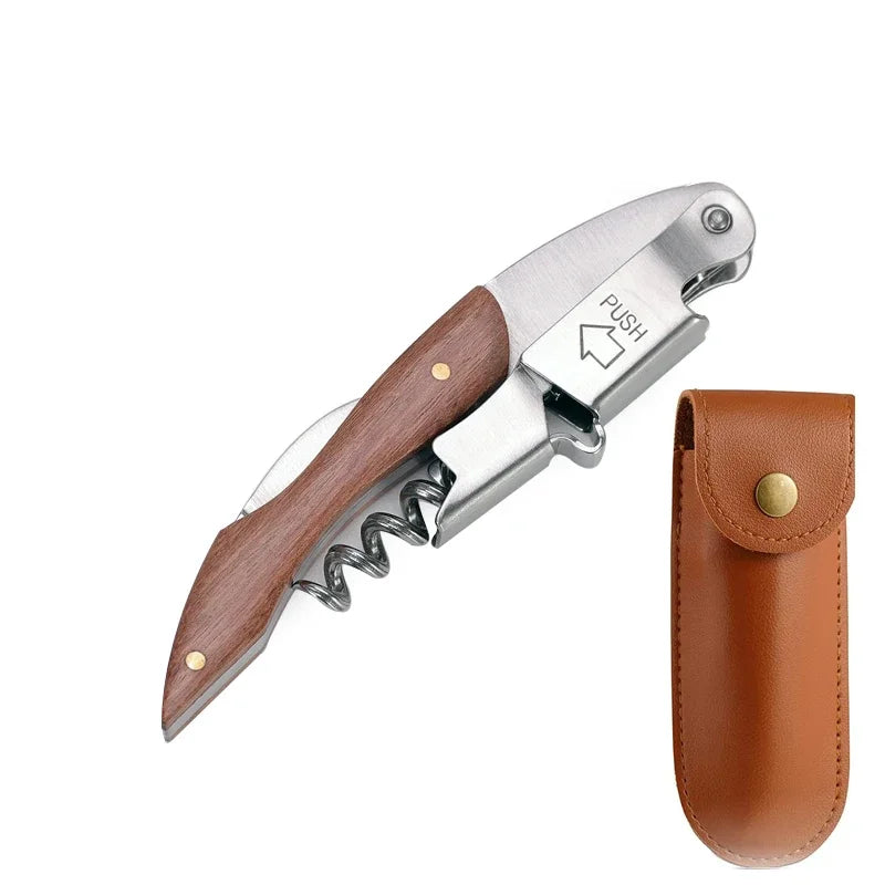 Wood Handle Corkscrew Wine Opener Gift Set
