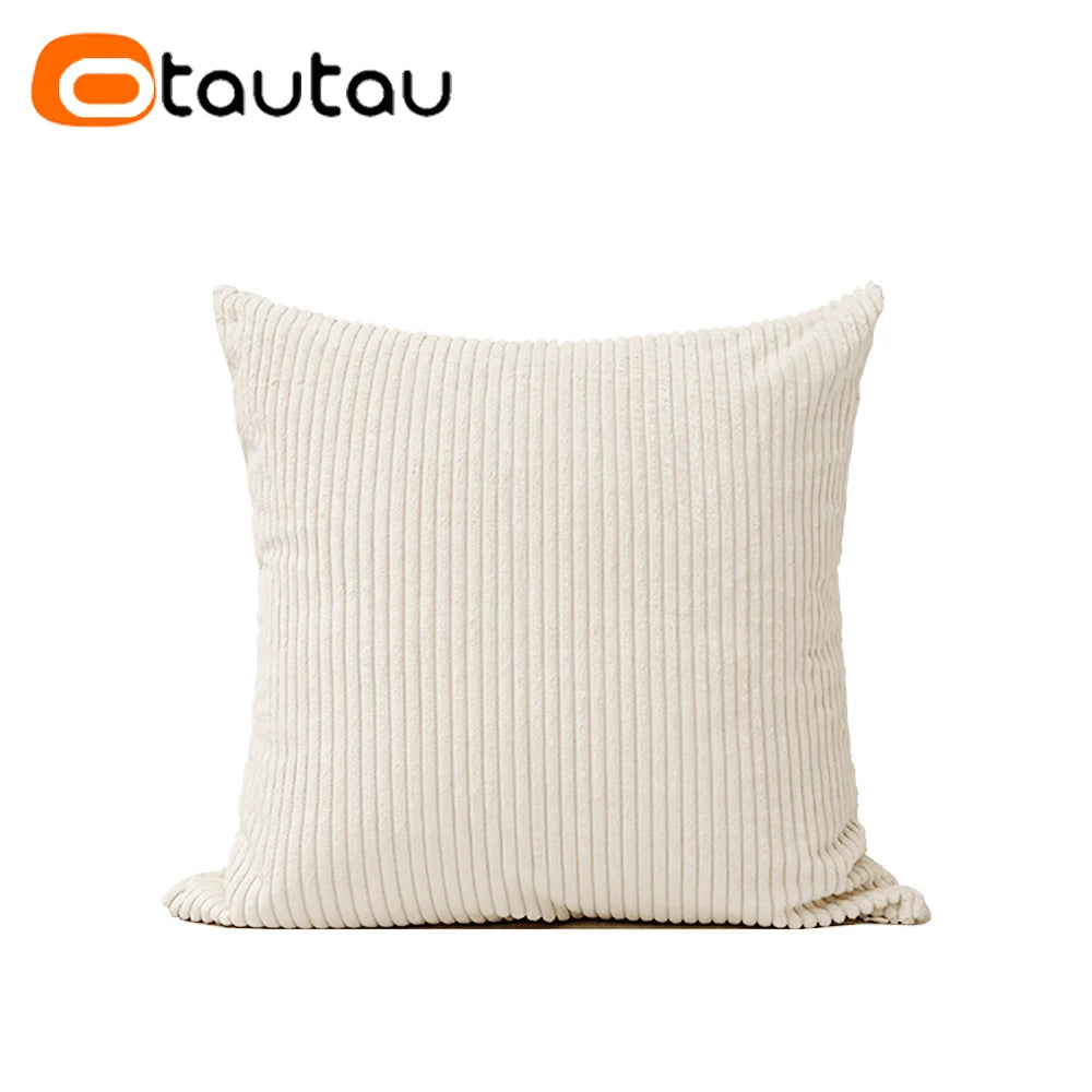 Cotton Corduroy Throw Pillow Cover by OTAUTAU