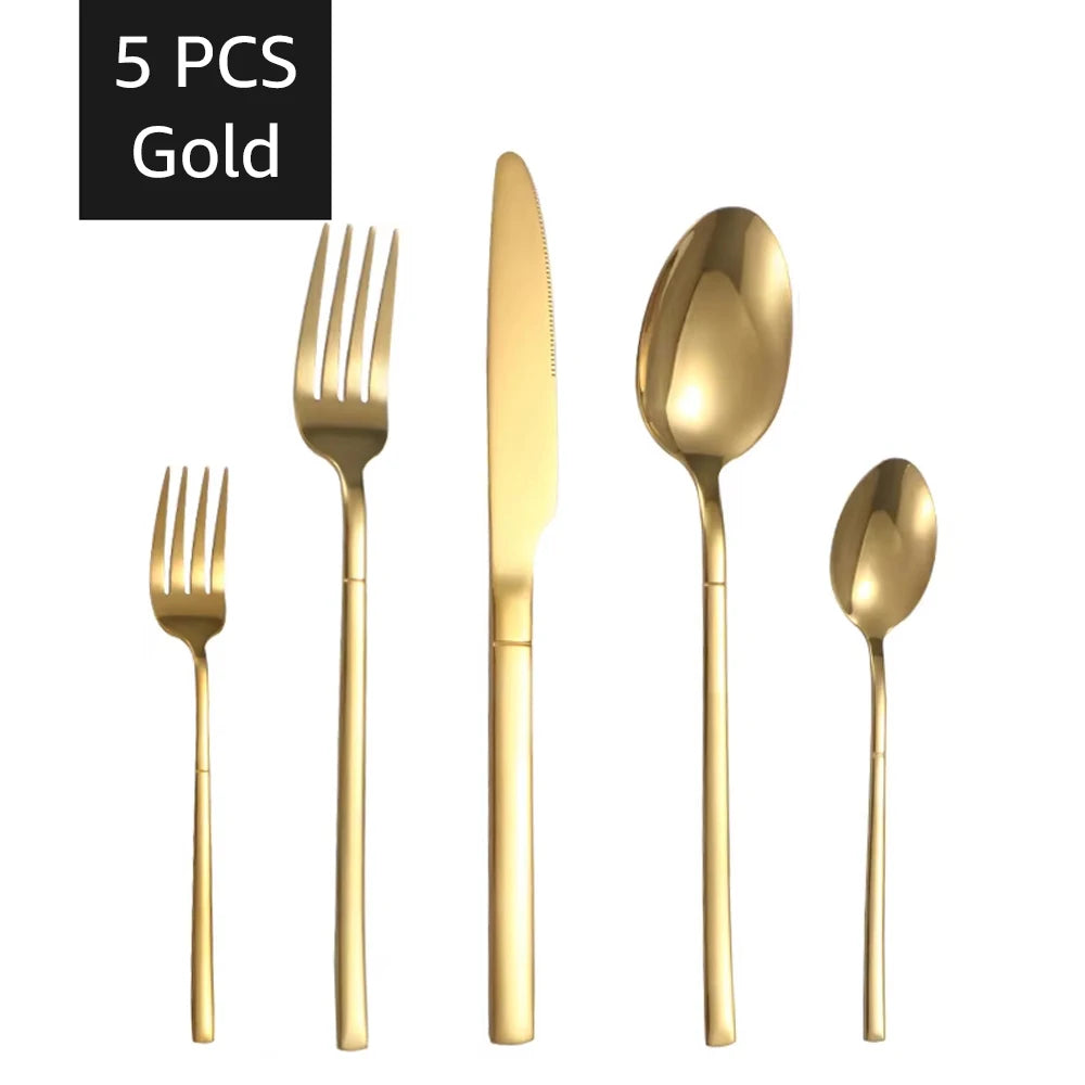 30-Piece Gold Tableware Set
