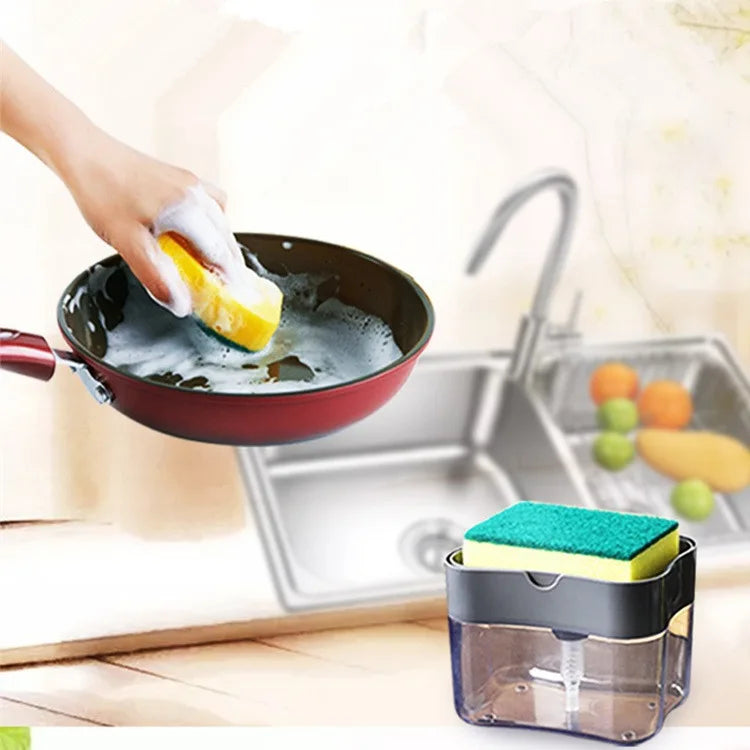 Kitchen Soap Dispenser with Sponge Caddy