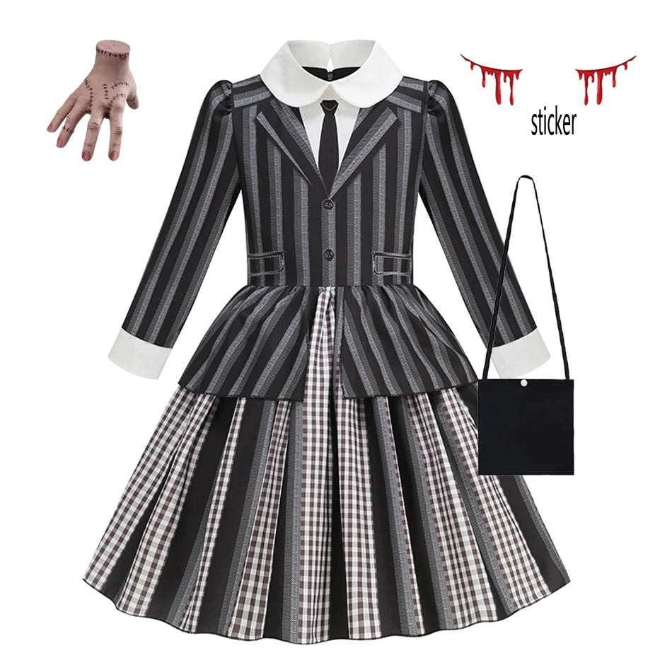 Children’s Halloween Cosplay Costume WEDNESDAY