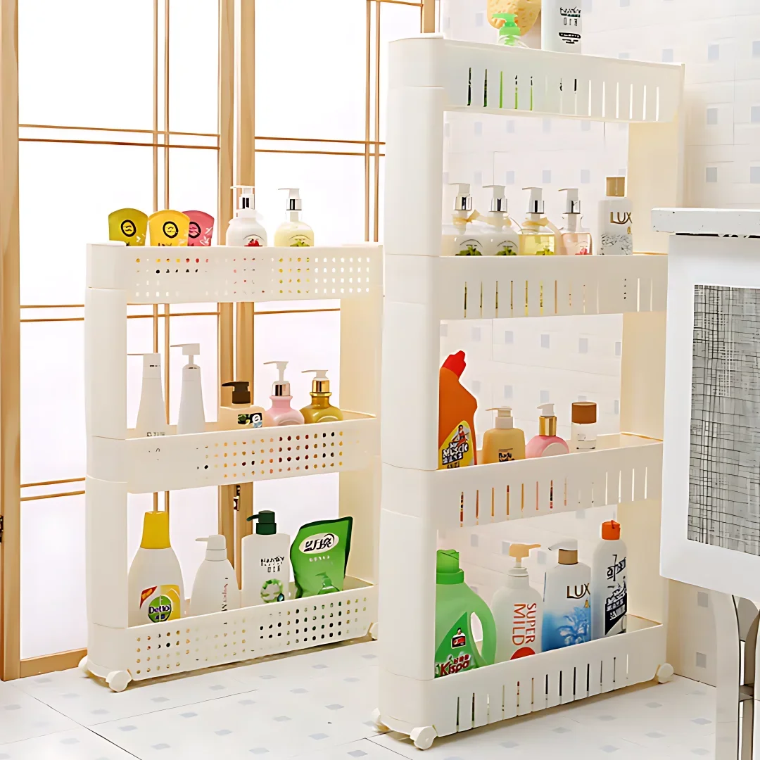 Multi-Layer Movable Storage Rack – Sleek & Space-Saving Organizer