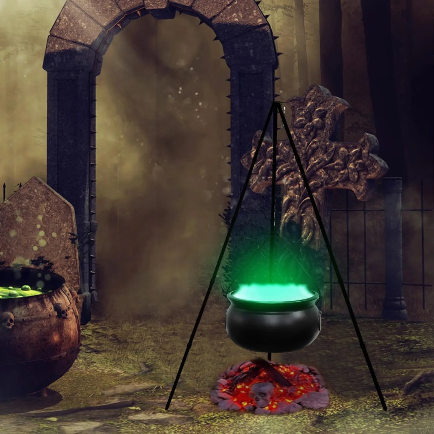 Outdoor Halloween Witch Cauldron