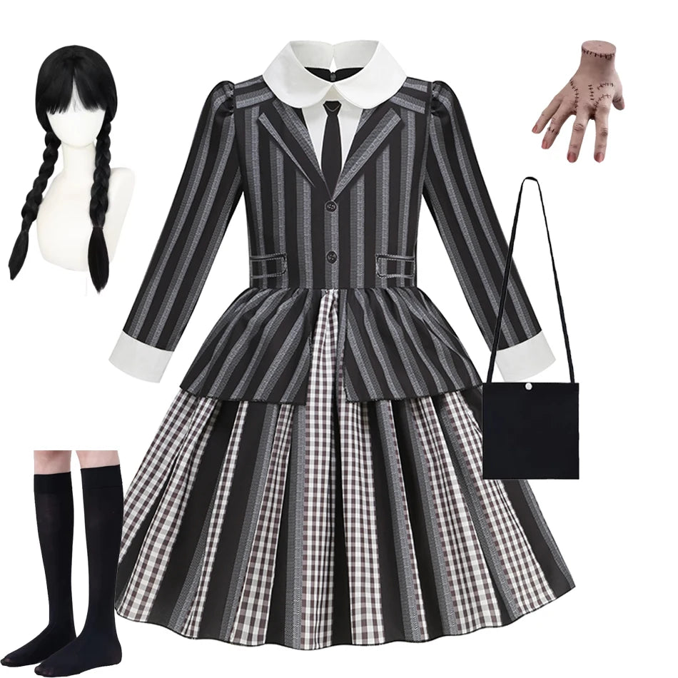 Children’s Halloween Cosplay Costume WEDNESDAY