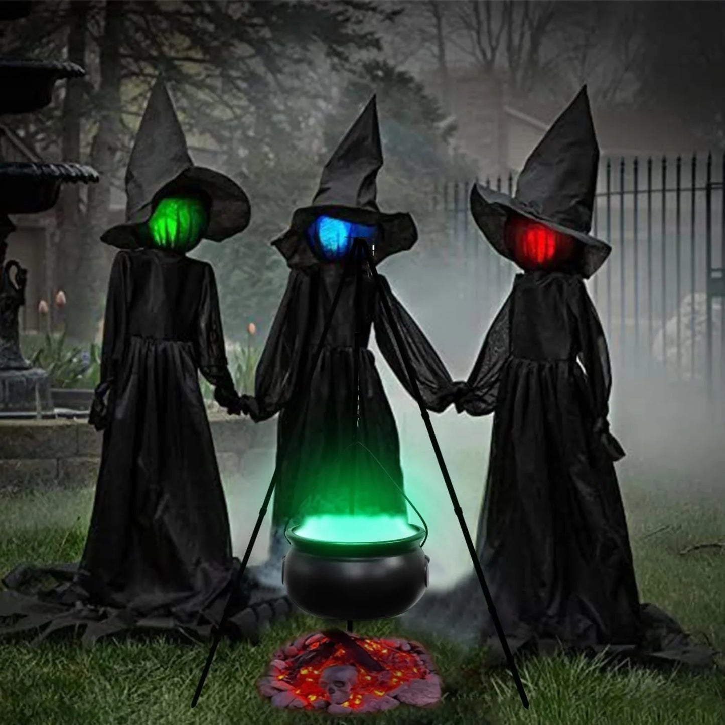 Outdoor Halloween Witch Cauldron