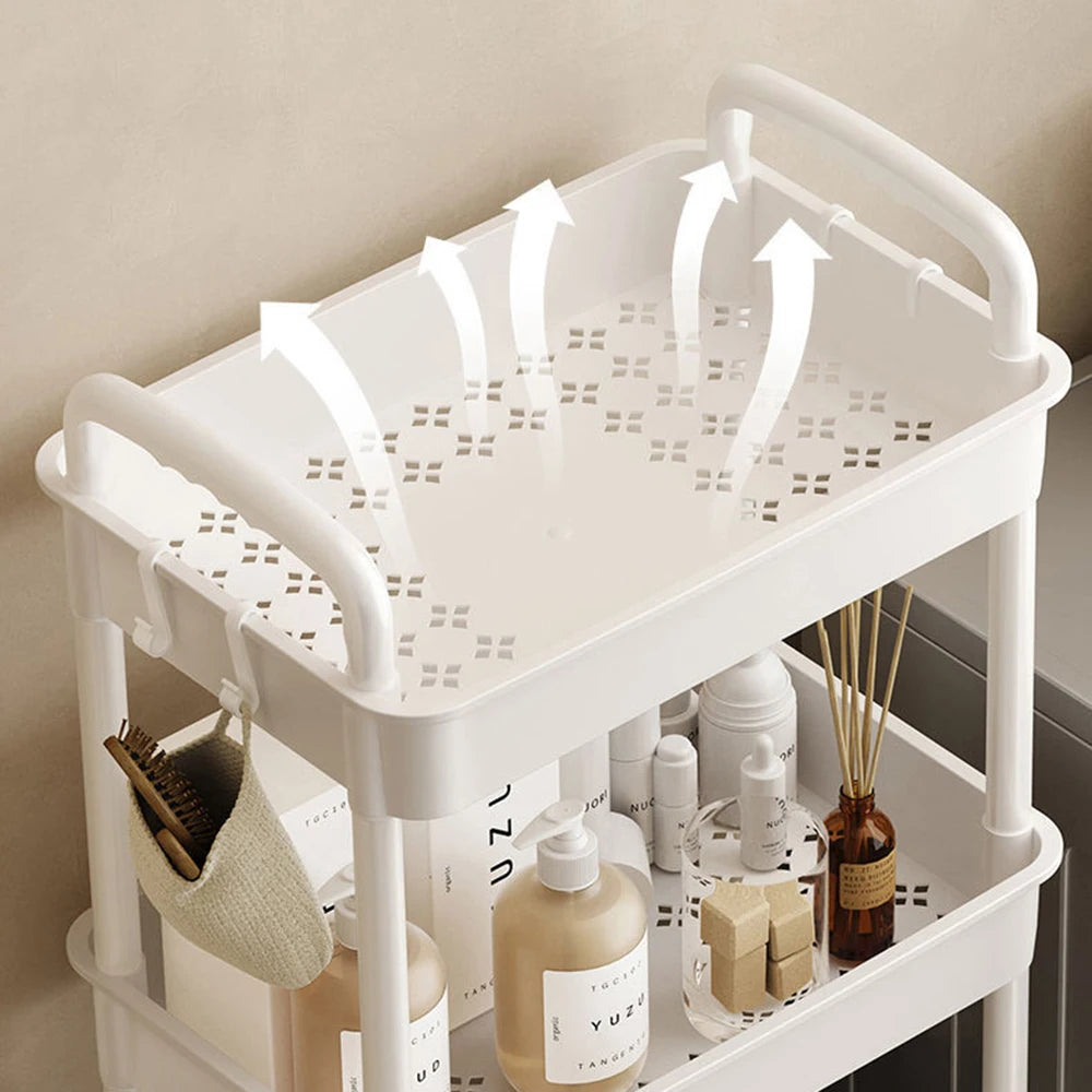 Household Cart Floor Storage Rack, Multi-Functional Kitchen Storage Cart, Movable Storage With Wheels, Multi-Scene Application