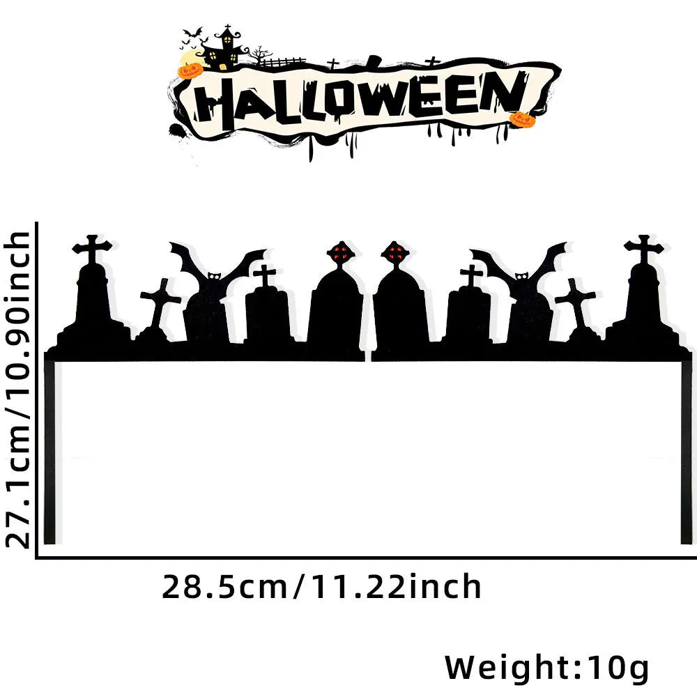Halloween Door Frame Decoration – Bats, Pumpkins & Spider Webs