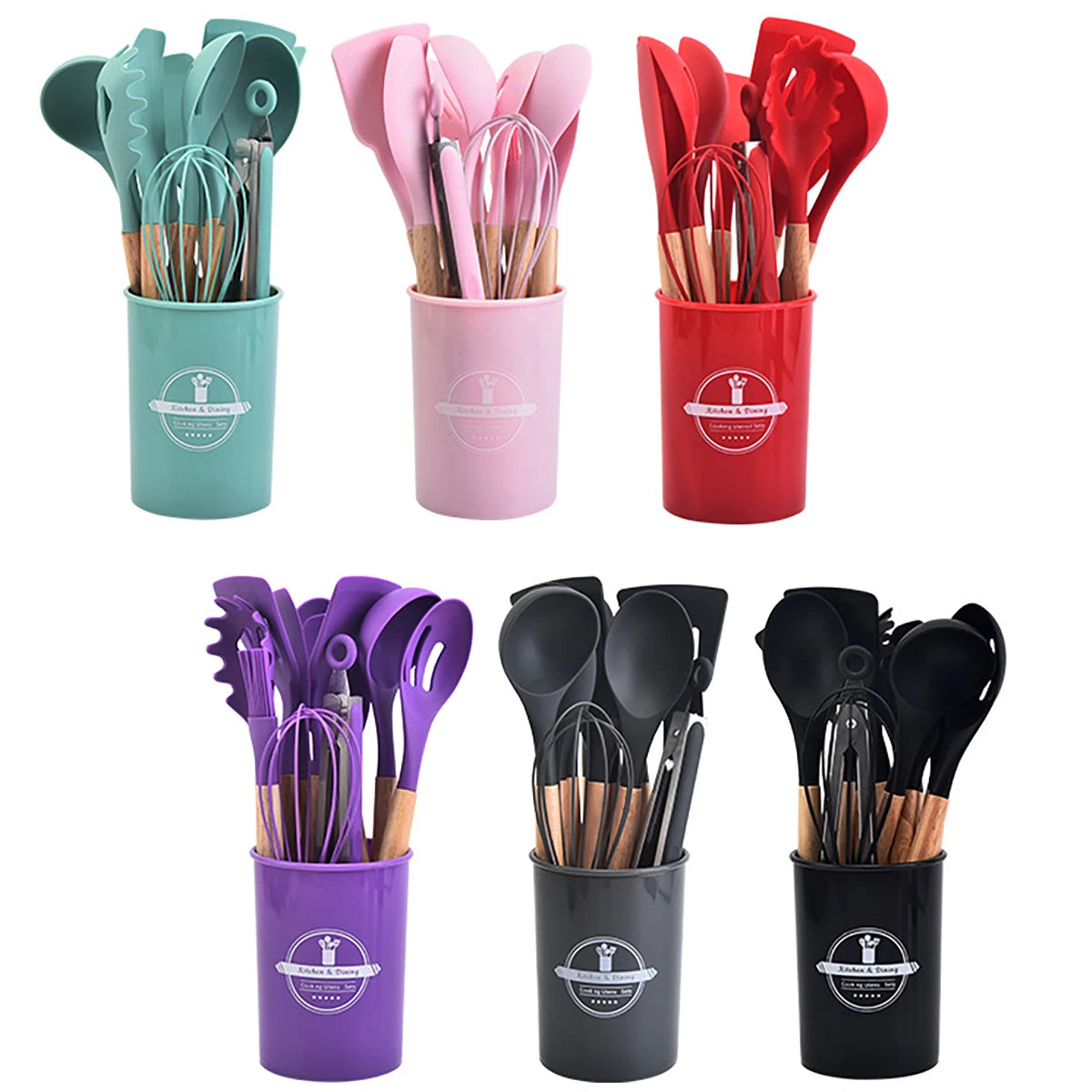 Silicone Kitchen Utensils Set (12pcs)