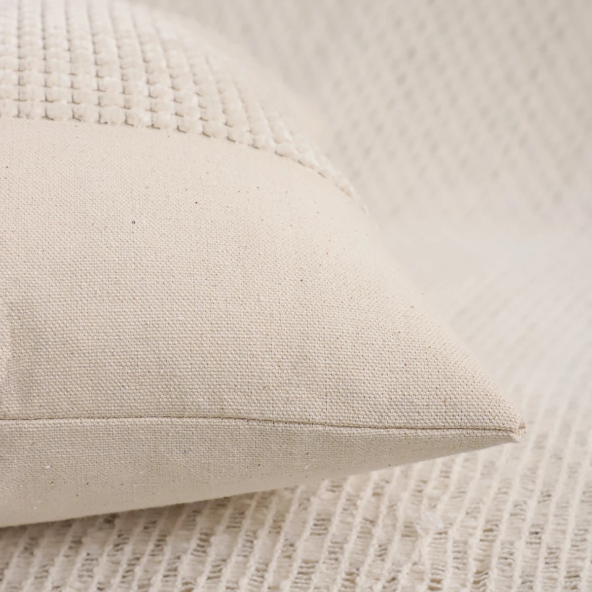 Canvas Jacquard Throw Pillow Cover