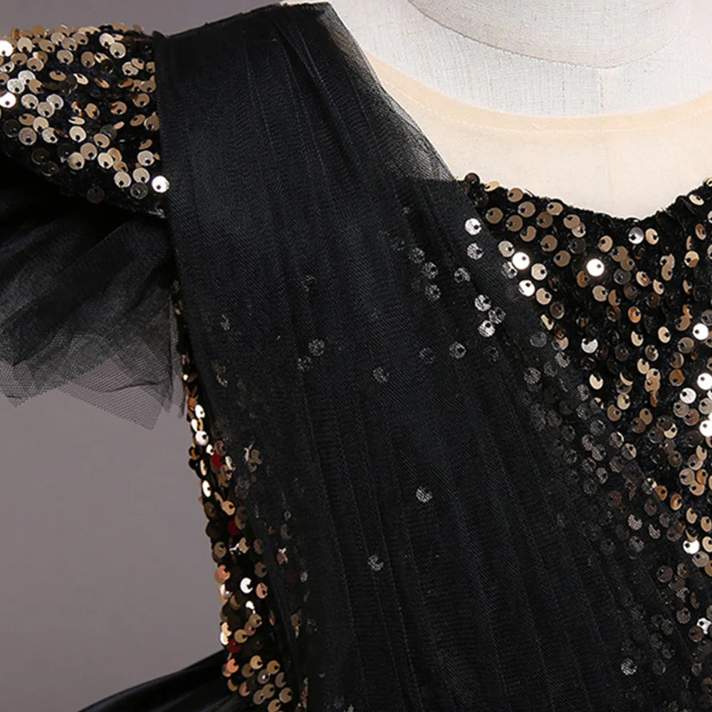 Shimmering Black Princess Dress