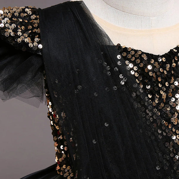 Shimmering Black Princess Dress