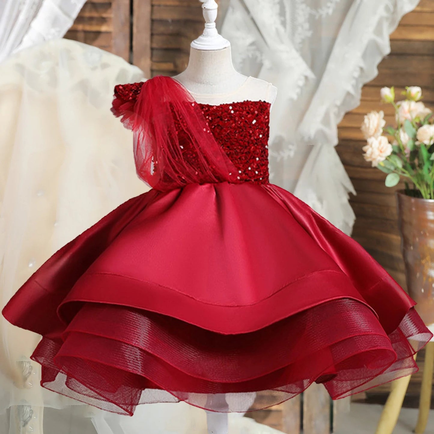 Shimmering Black Princess Dress