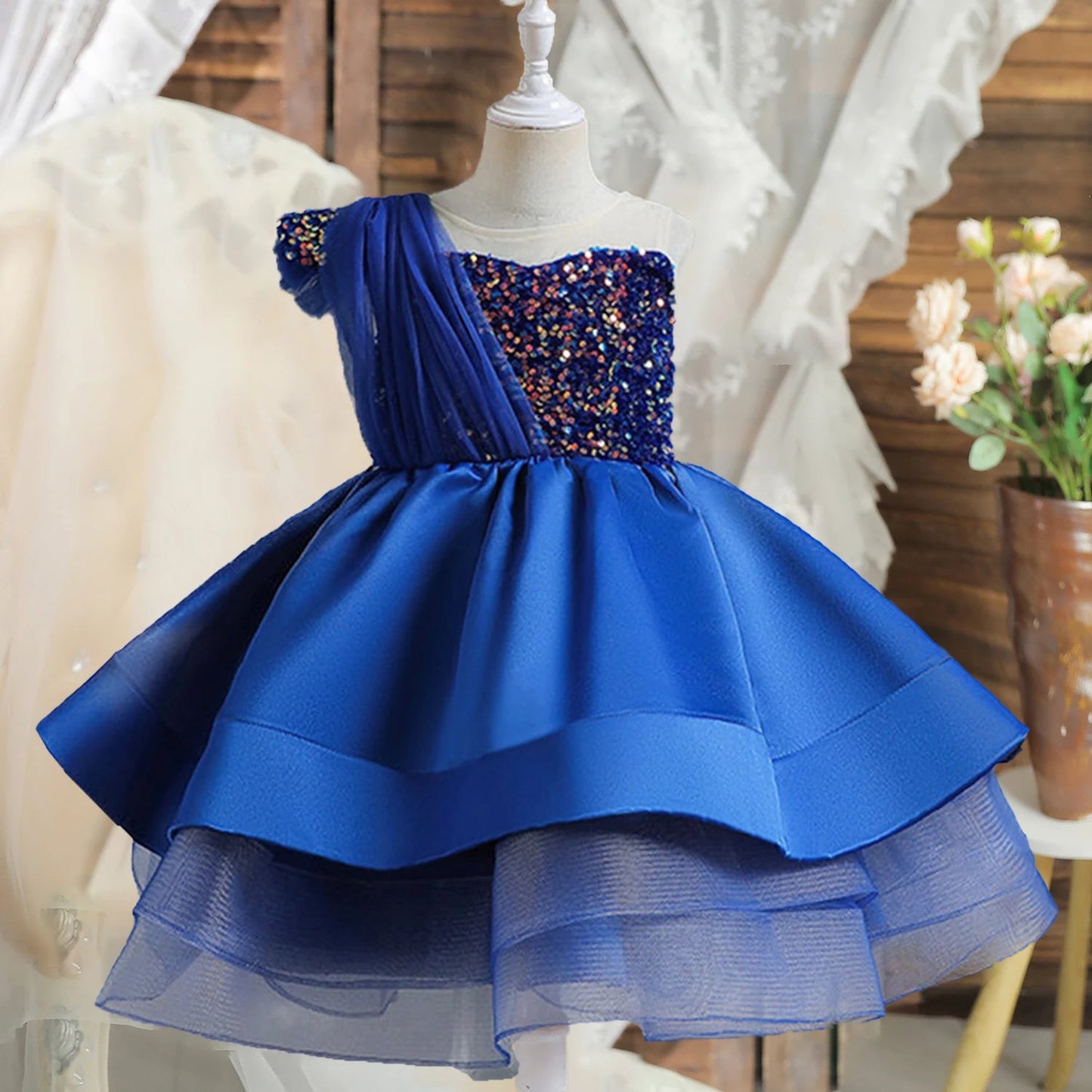 Shimmering Black Princess Dress