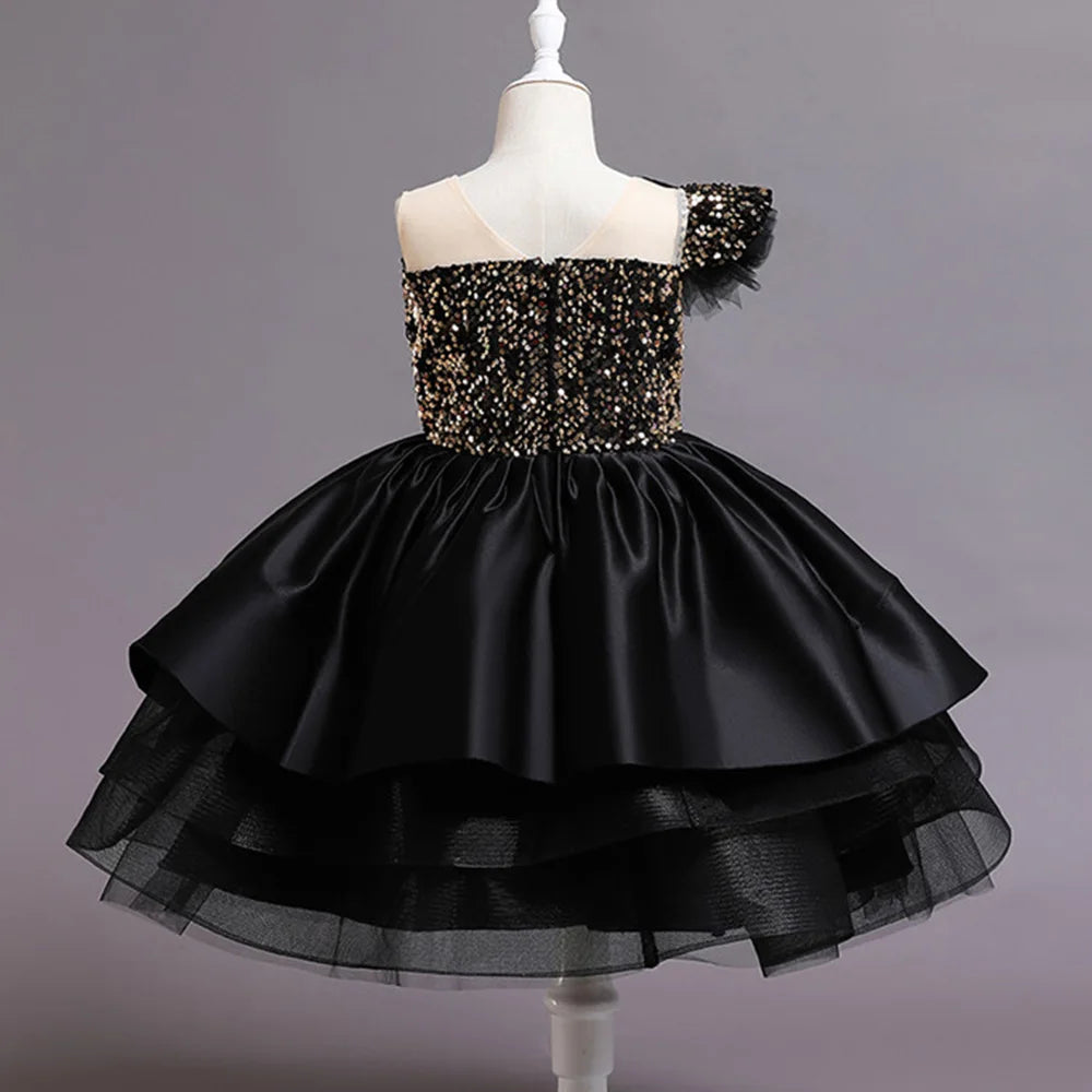 Shimmering Black Princess Dress
