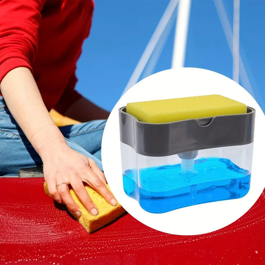 Kitchen Soap Dispenser with Sponge Caddy
