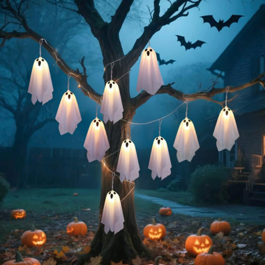 Halloween Hanging Ghost String Lights