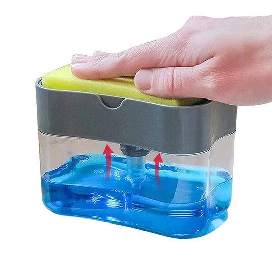 Dish Soap Dispenser with Sponge Caddy