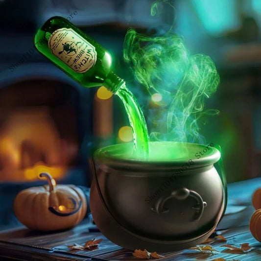 Halloween Black Witch Bowl & Magic Float Bottle