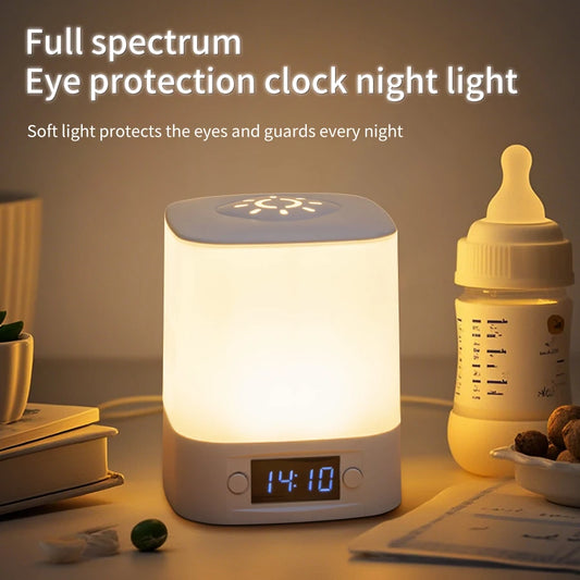 LED Night Lamp with Clock Display