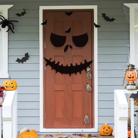 Halloween Felt Wall & Door Stickers – Skeletons, Pumpkins & Ghosts