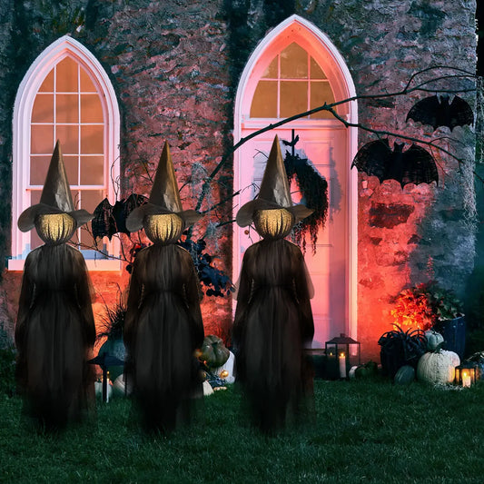 Halloween Light-Up Witches – Set of 3 Outdoor & Garden Decor