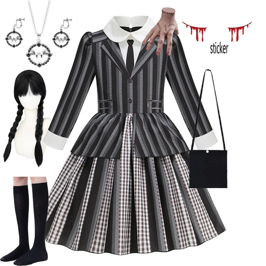 Children’s Halloween Cosplay Costume  WEDNESDAY