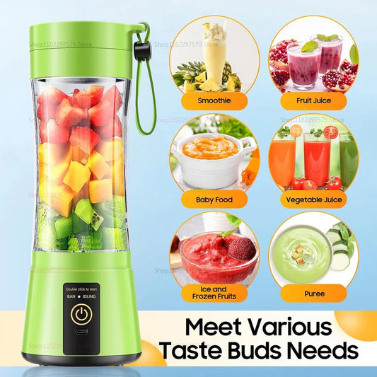 380ml Portable Electric Juicer Blender – Compact & Rechargeable