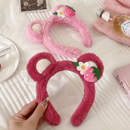 Strawberry Bear Plush Hairband